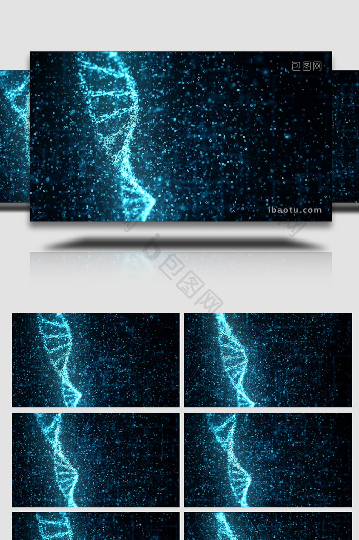 双螺旋数字DNA分子链生物学基因视频素材