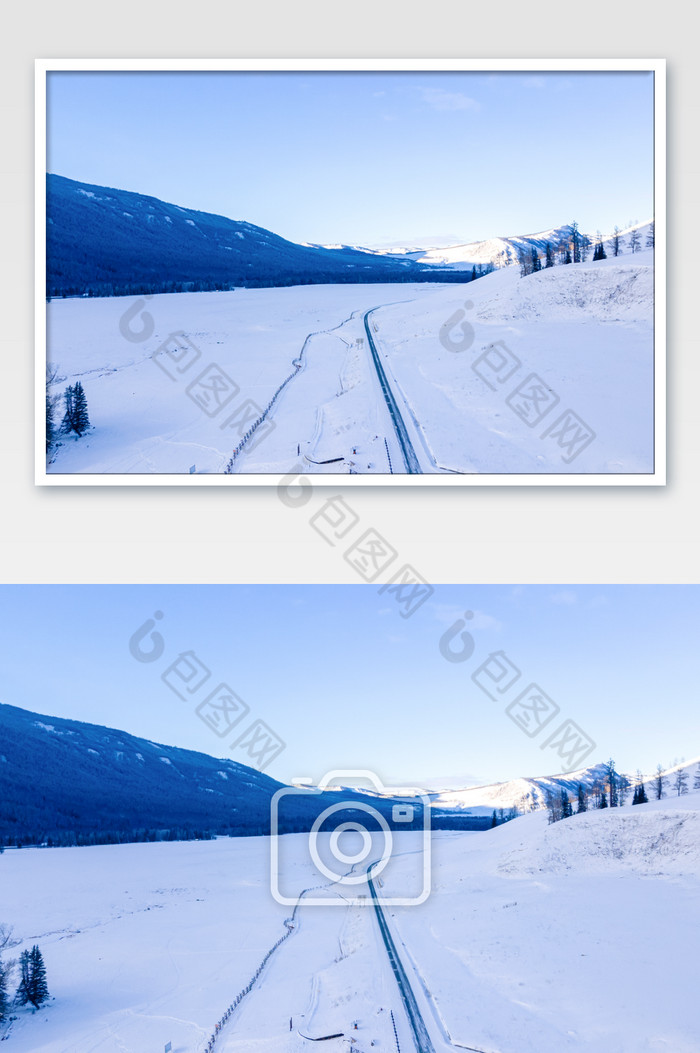 新疆喀纳斯禾木景区冬日雪景图片图片