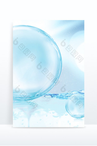 蓝色气泡海洋纹理水动力背景图片