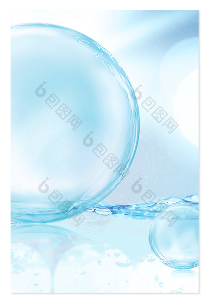 蓝色气泡海洋纹理水动力背景