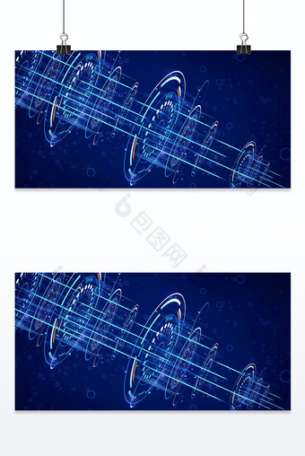 蓝色商务科技大数据纹理背景图片