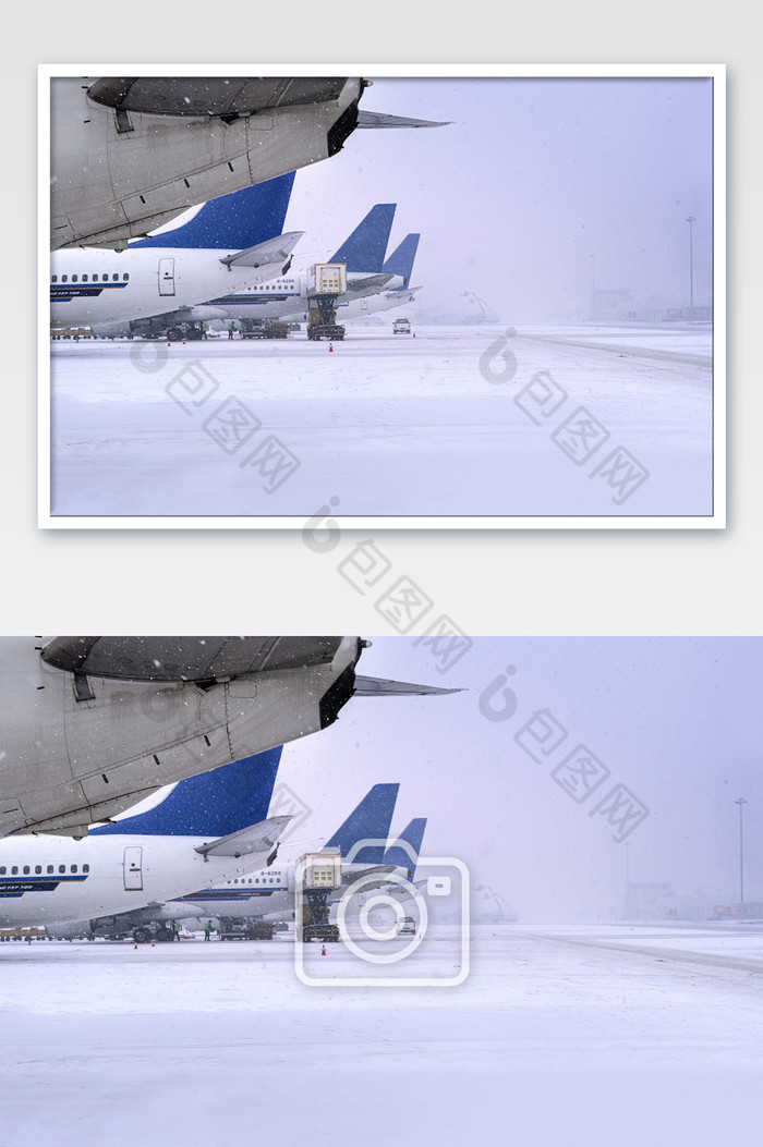 寒潮暴风雪的机场图片图片