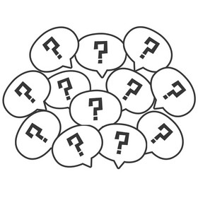 简约卡通问号表情包gif图