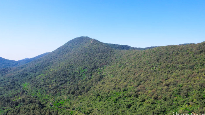 自然风景南京老山自然风景区山脉4K航拍