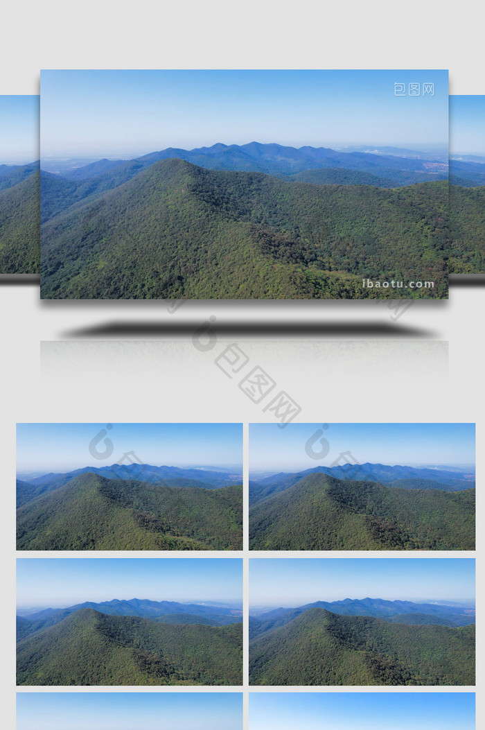 自然风景山脉绵延起伏大山风景4K航拍