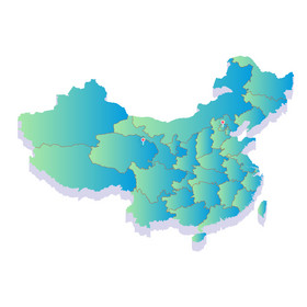 彩色3d中国地图图片