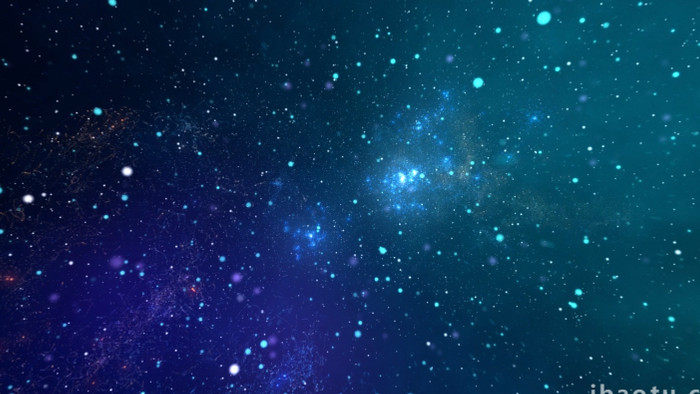 蓝色宇宙星空流星粒子背景视频