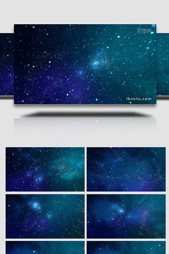 蓝色宇宙星空流星粒子背景视频图片