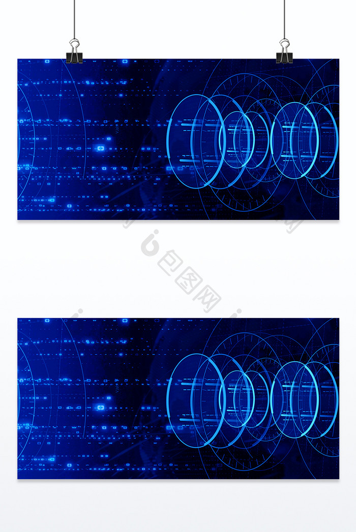 蓝色科技数据矢量线条背景