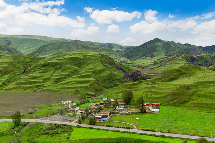 成都八美草原风景图片