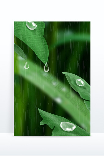 绿色植物节气立春雨水宣传背景图片