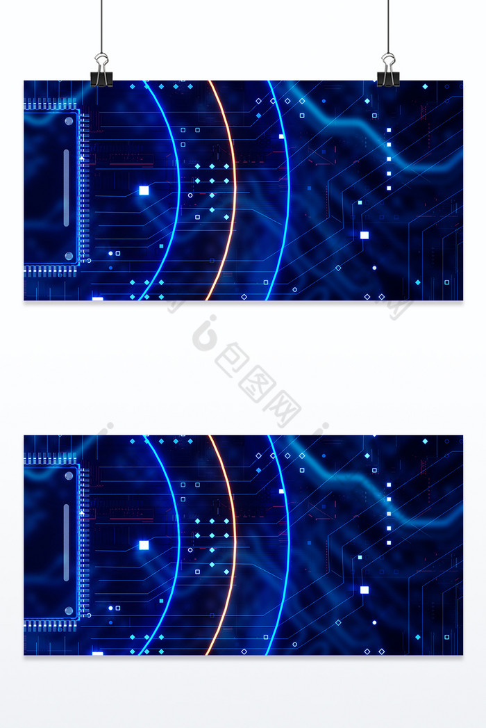 线条立体渐变商务科技图片