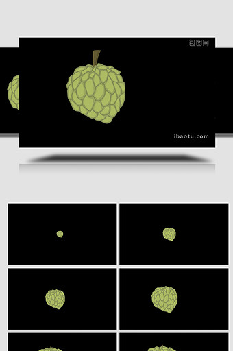 易用卡通类mg动画水果类释迦果图片