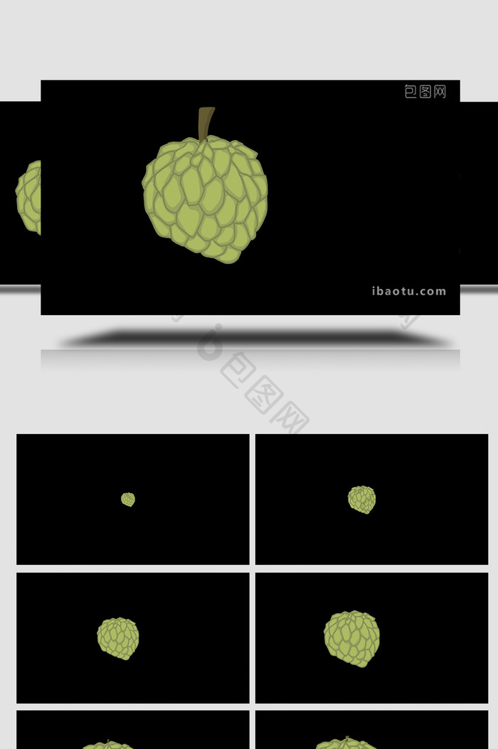 易用卡通类mg动画水果类释迦果