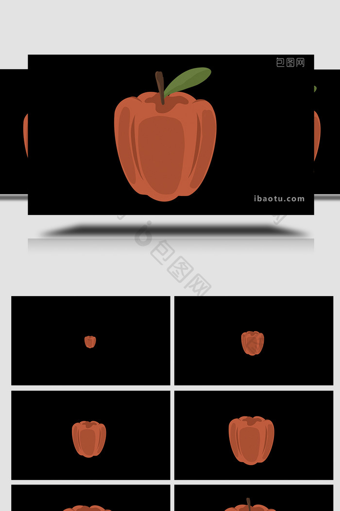 易用卡通类mg动画食物类水果类蛇果