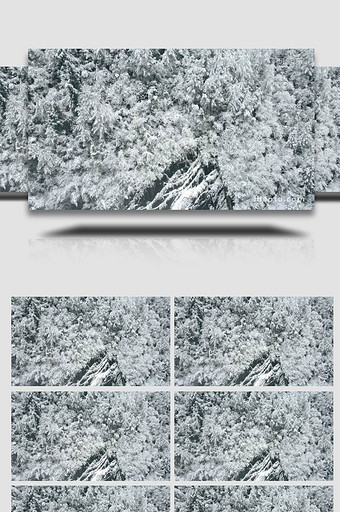 4K航拍冬季白雪皑皑景色实拍视频图片