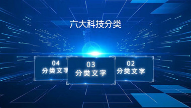 企业科技分类文字展示AE模板