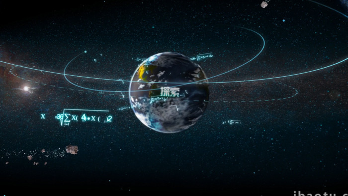 行星地球微观世界时间旅行科技片头AE模板