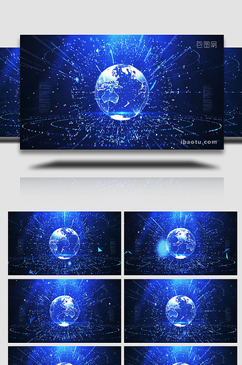 科技粒子背景展示视频AE模板图片