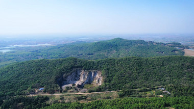 自然风景南京冶山矿山春天风景4K航拍