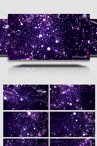 紫色星光光点中穿梭飞行循环背景视频素材图片