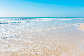 夏天海边沙滩海浪