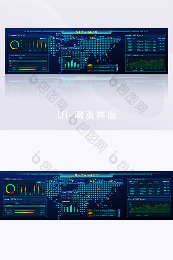 政务系统信息可视化数据大屏