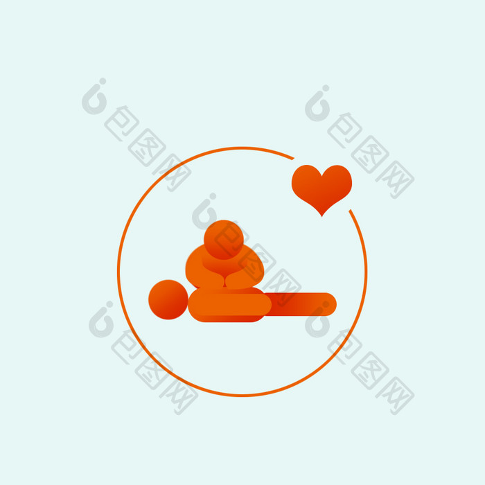 橙色扁平医疗急救动效设计动图GIF