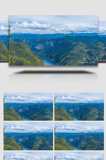 城市地标实拍湖北恩施野三峡4A景区蓝图片