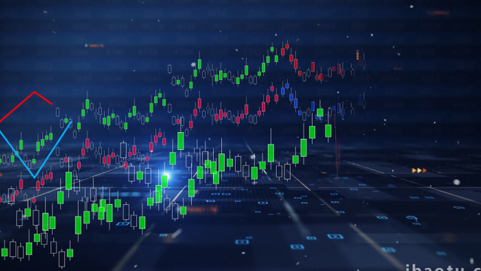 股票数字线条视频背景AE模板