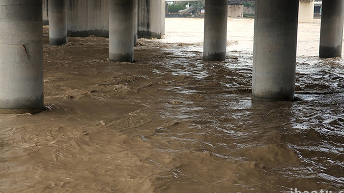 自然灾害夏季洪水视频素材4K