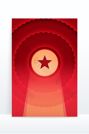 红色五角星星星党建宣传建军节背景图片
