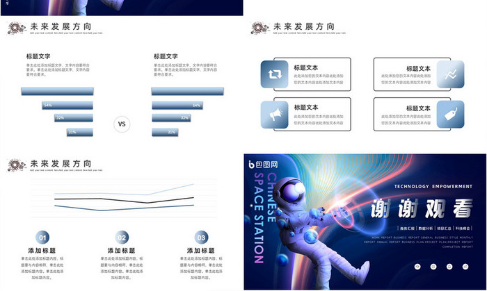 深色科技风科技企业商业策划书PPT模板