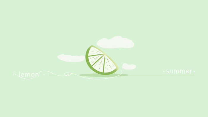 夏季柠檬清凉清爽绿色动图GIF