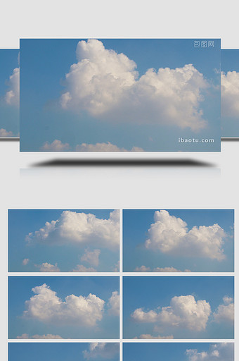 蓝天白云天空风起云涌大气延时4K图片