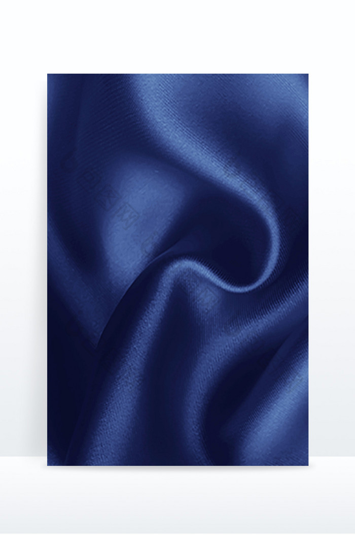 蓝色丝滑丝绸布匹肌理背景