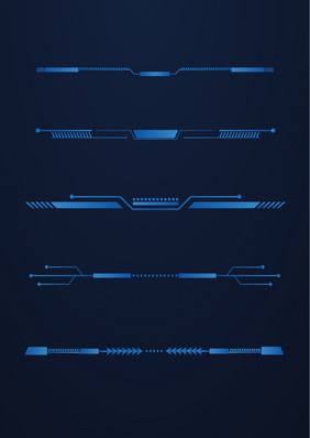 科技感渐变线条元素
