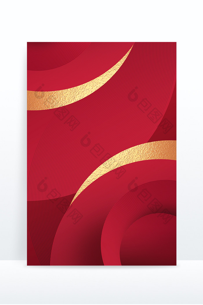 红色鎏金剪纸风中国风纹理背景