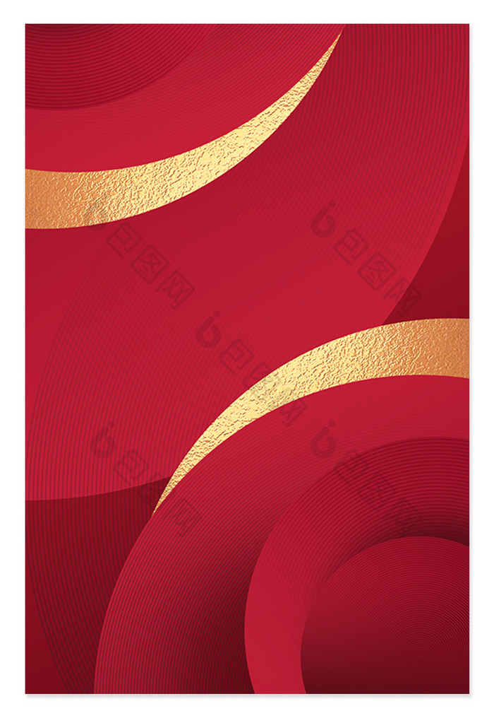红色鎏金剪纸风中国风纹理背景