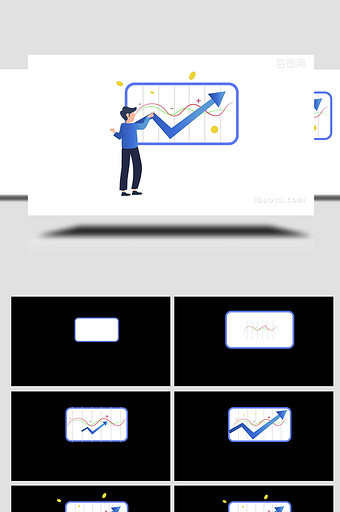 易用卡通mg动画商务金融男人金币股市图片