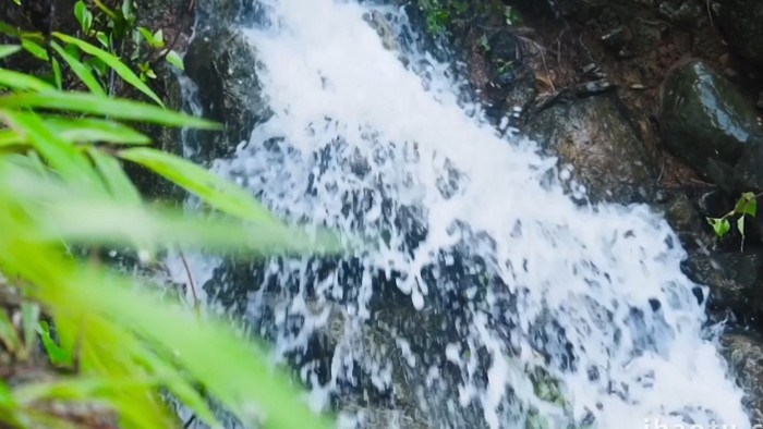 唯美流水升格春天意境实拍视频