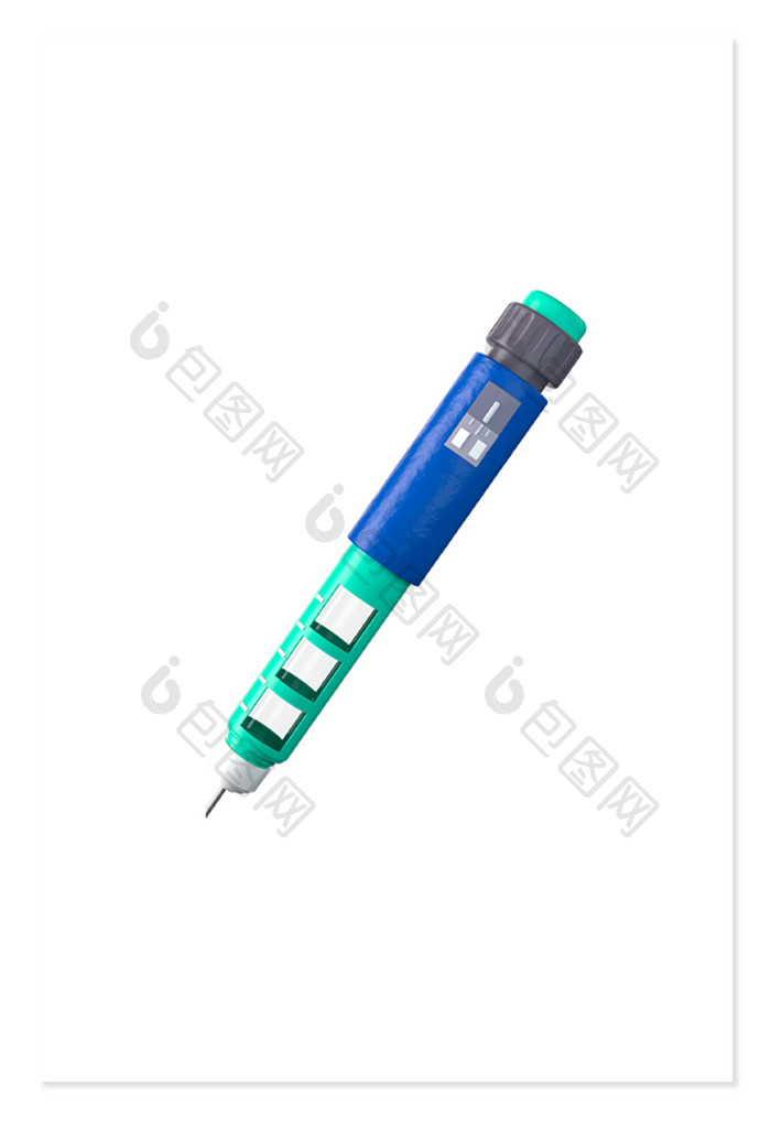 c4d立体医疗用品胰岛素注射笔