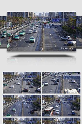 城市车流合肥街景车流4K延时图片