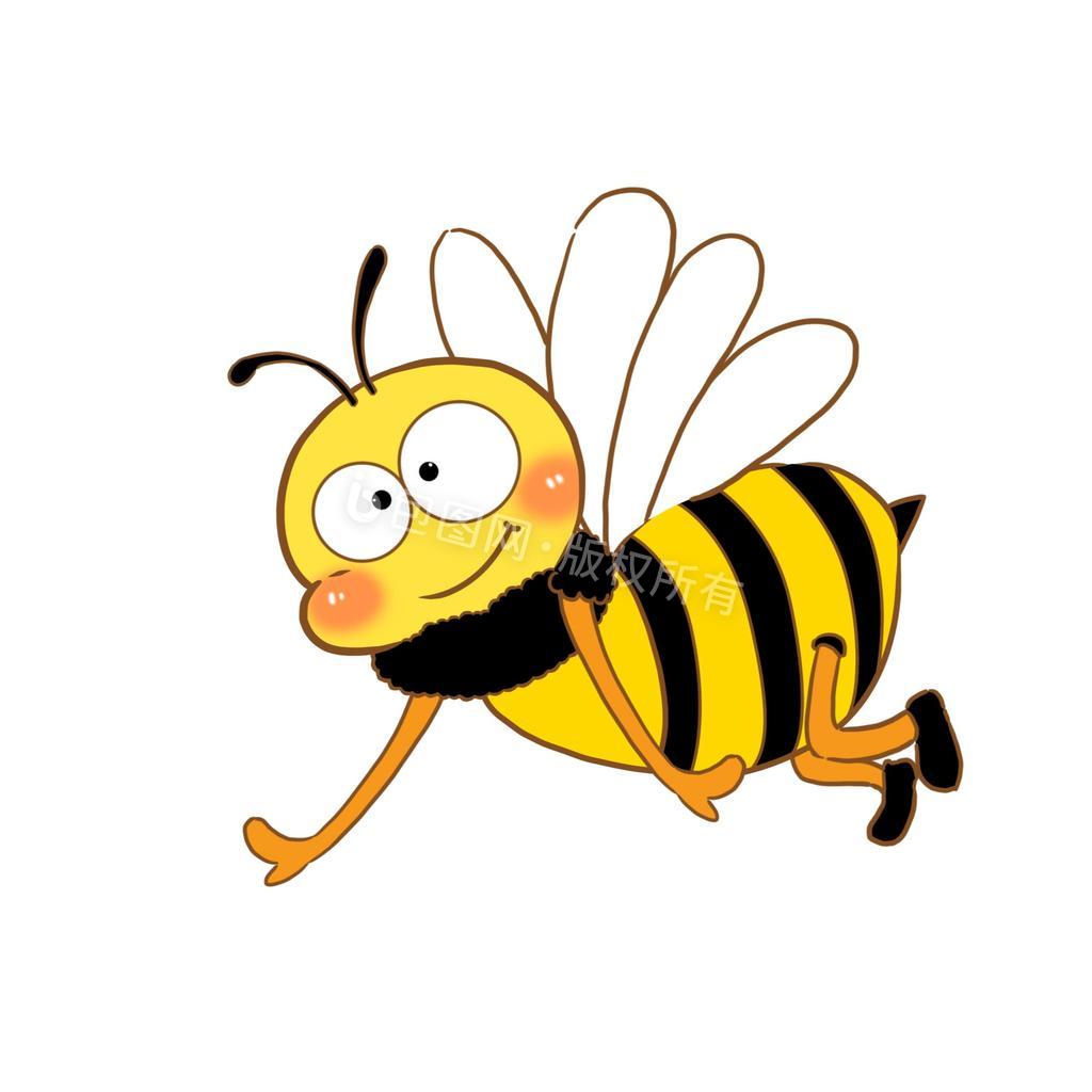 卡通可爱小蜜蜂嗡嗡嗡动图GIF图片