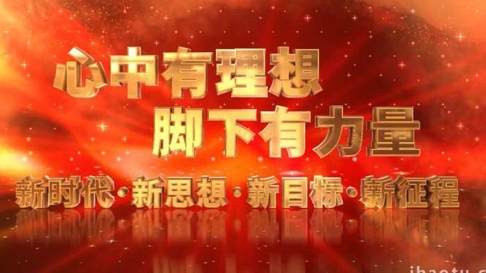 红色党政党建图文展示AE模板