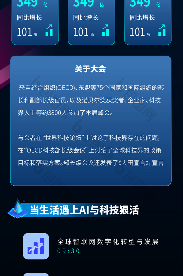 蓝色科技互联网峰会详情长图