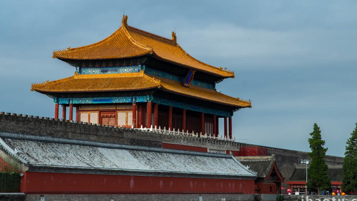 大气北京故宫神午门延时摄影