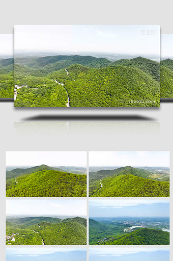 大山山脉绵延起伏自然风光4K航拍图片