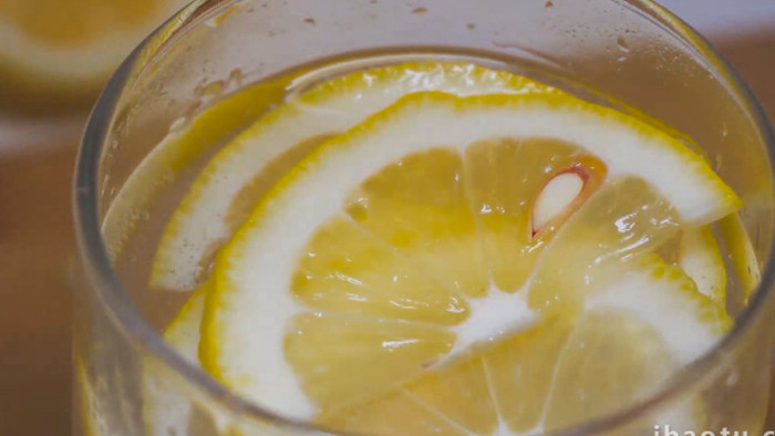 夏季冷饮自制柠檬水4K实拍