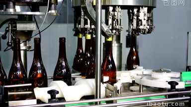 瓶装药品保健品机械化流水生产线实拍